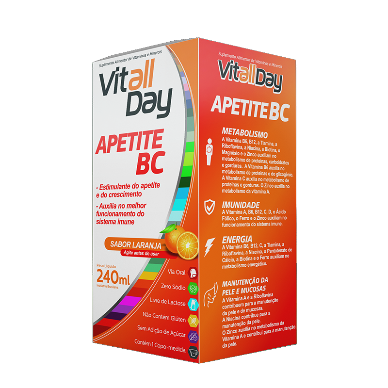 Apetite BC Vitall Day Polivitam nico L quido Aura Quimica Apetite BC Vitall Day Polivitam nico L quido Aura Quimica